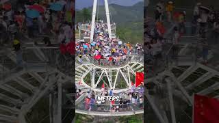 worlds largest glass bridge  sky City Huangshi youtubeshorts [upl. by Aramoj864]