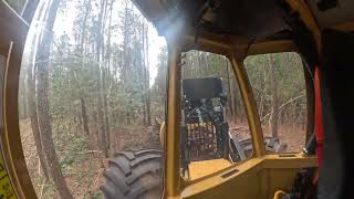 In Cab View Weiler s340 Skidder Drag [upl. by Lyrred951]