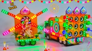 Diy Mini Wedding Dj Road Lights Gadi Wala Dj  Gauri Ganesh Pooja Dj Light Trolley Mini Dj Truck [upl. by Brion874]