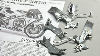 ゆっくりプラモデル003【SUZUKI RGVγXR79】フレームの塗装と接着 with subtitles [upl. by Bergwall]