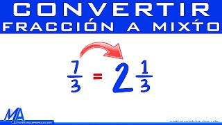 Convertir fracción en número mixto [upl. by Henig]