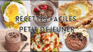 5 recettes de Petit Déjeuner FACILE et HEALTHY en moins de 5 minutes [upl. by Valenta]