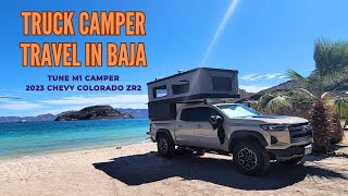 Truck Camping in Baja  Taking our Tune Outdoor Camper to Bahia Concepción Mexico [upl. by Rednaskela740]