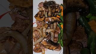 Sautéed Portobello Mushroom with steak and mixed veg😋😋😋 cooking delicious food 🥰🥰🥰 [upl. by Stiruc229]