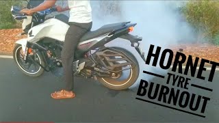 HONDA HORNET 160r   BURN OUT [upl. by Allebram]