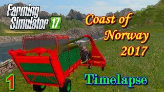 Farming Simulator 17  Coast of Norway 2017  Episode 1  Timelapse [upl. by Hardej]