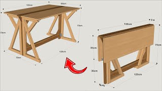 HOW TO MAKE A FOLDING DINING TABLE STEP BY STEP  PART 2 [upl. by Kent]