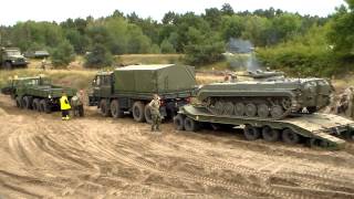 3 Tatra 813 und 815 ziehen BMP auf Tieflader Tag der TechnikShow Mahlwinkel 2012 [upl. by Rehnberg]