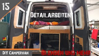 Detailarbeiten Blenden Ablagen sowie Dachhimmelunterkonstruktion 🪚🪛  DIY Campervan Project 15 [upl. by Waverley]