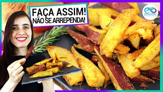 FAÇA BATATA DOCE ASSIM E NUNCA MAIS VC FARÁ OUTRA RECEITA Crocante e substitui o pão [upl. by Jenesia752]