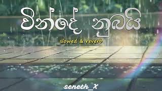 Vinde Nubai  වින්දේ නුඹයි slowed amp reverb [upl. by Irok211]