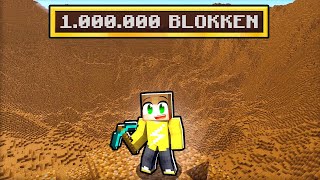 1000000 Blokken Hakken In Minecraft [upl. by Gardia]