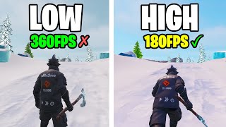 High Meshes Vs Low Meshes In Fortnite Chapter 4 INSANE FPS [upl. by Nossyla]