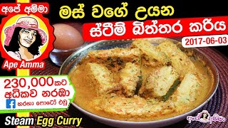 ✔ Steamed Egg Curry by Apé Amma ස්ටීම් බිත්තර මස් කරිය [upl. by Aihpos856]