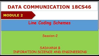 VTU DC 18CS46 M2 L2 LINE CODING SCHEMES [upl. by Nesiaj]