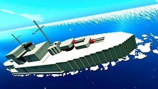 Massive Tsunami Tries to Sink a British Royal Navy Battleship in Stormworks Build and Rescue [upl. by Cestar]