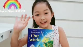 Usborne Look Inside Our World  Reading childrens book with Abigail [upl. by Cassy]