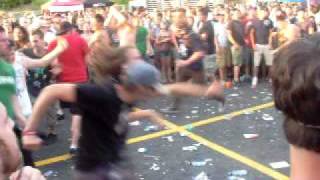 Andrew WK mosh pit biggest ever warp tour 2010 scranton [upl. by Demahom]