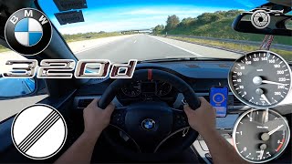 BMW E90 320d STAGE 1 233HP Top Speed and Acceleration on German Autobahn POV 🚗 [upl. by Jamel593]