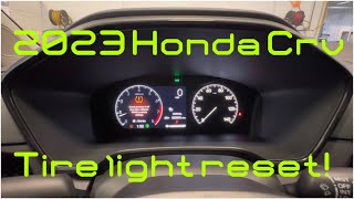 2023 Honda Crv tire light reset [upl. by Nnairek550]