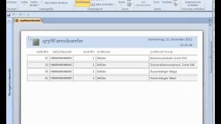 0904 Datenbanken mit MS Access LE09 Teil4  Vorgehensweise Bericht erstellen in MS Access [upl. by Rebm297]