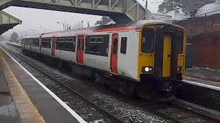 Transport for Wales 150241 departing a Snowy Caerphilly 191124 with a Bargoed service [upl. by Eicul490]