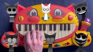 WENDA THEME INCREDIBOX SPRUNKI  PHASE 12345 amp 6 ON A CAT PIANO [upl. by Adalia]