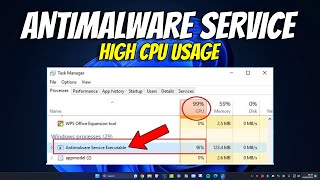 2024 UPDATED How To Fix Antimalware Service High CPU Memory Usage [upl. by Kellyn]