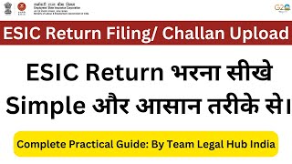 ESIC Return Filing Procedure Online 2024  legalhubindia [upl. by Roselani]