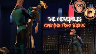 The Incredibles 2004 quotOpening Fight Scenequot [upl. by Ariom203]