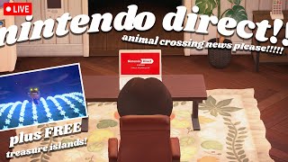 cozy 61824 nintendo direct reaction  5 animal crossing new horizons treasure islands [upl. by Sharos]