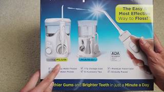 Unboxing WaterPik WP150 Ultra Plus amp W310 Nano Water Flosser 2 in 1 Bonus Pack 3 6 2018 [upl. by Airamanna]