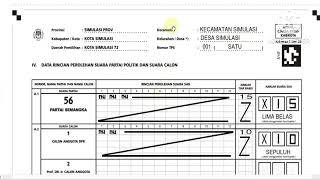 SIMULASI PENGHITUNGAN HASIL PEMILU DPRDDPRI [upl. by Durnan]