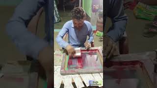 screen printing process  shadi card kaise chhape  shadi card printing business shorts raja [upl. by Siuqramed]