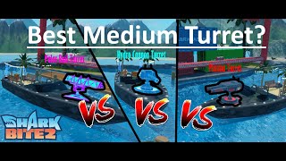 Which Medium Turret is the BEST  SharkBite 2  ROBLOX [upl. by Duthie]