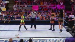 AJ Lee vs Tamina Smackdown 06 10 11 [upl. by Alfonse979]