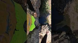 55 Foot Gainer into a waterfall cliffjumping [upl. by Tolland]