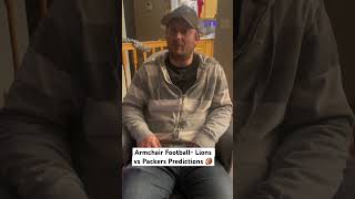 Armchair Football Lions vs Packers Predictions 🏈 nfl footballshorts football detroitlions [upl. by Atnom]