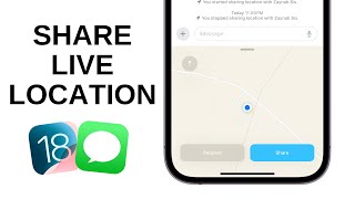 How to Share Live Location in Text Message on iPhone  iOS 18 [upl. by Tera]