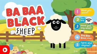 Baa Baa Black Sheep Song  Kiddo Rhymes  Nursery Rhymes  Kids Cartoon Poem [upl. by Yllak]