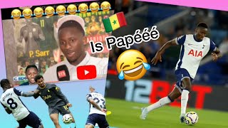 Wolof 🇸🇳Pape Matar sarr “is papé victoire contre Everton de gana et iliman ndiaye 🎉⚽️😂😂😂 [upl. by Airliah953]