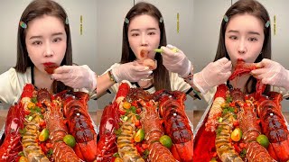 MUKBANG 먹방 EATING SHEEP HEAD COLLECTION chewy sounds  ASMR  chinese foods 全虾盘纯享版 [upl. by Maiga]