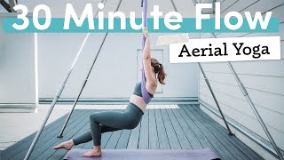 Aerial Yoga for Beginners  30 Minute Full Body Warm Up [upl. by Aselehc]