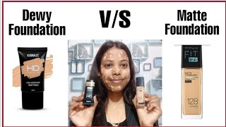 Difference Between Dewy amp Matte Foundation  Dry amp Oily Skin Foundation Review✅ [upl. by Wernick]