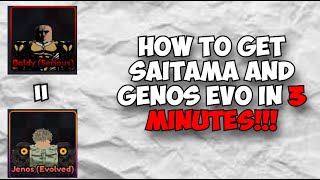 HOW TO GET NEW SAITAMA AND GENOS EVO IN 3 MINUTES Anime Last Stand [upl. by Llennaj410]