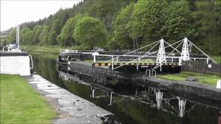 Crinan Canal  Dunardry Rolling Bridge [upl. by Poyssick317]