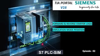 SIEMENS PLC  TIA portal V16  new project  PLC SIM  FWD amp REV program logic  Ladder logic [upl. by Egamlat783]