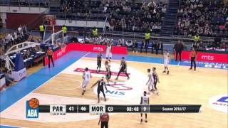 ABA Liga 201617 highlights Round 14 Partizan NIS  Mornar 18122016 [upl. by Wenona]