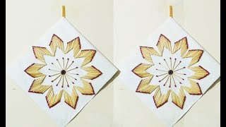 How to make matchstick flower wall hanging  Matchstick Craft Idea DIY Matchstick [upl. by Inihor]