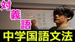 対義語の解説【中学国語文法】【類義語・対義語・多義語】 [upl. by Polk]